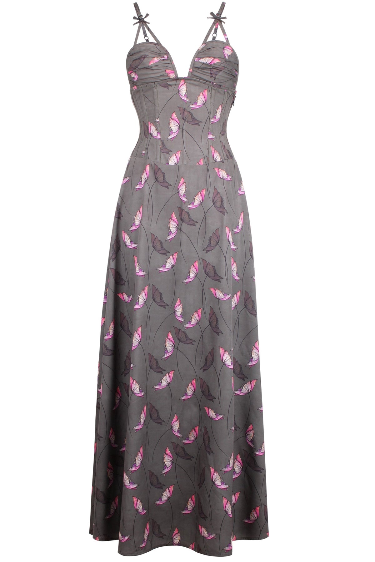 Full Steel Boned Corset Maxi Dress