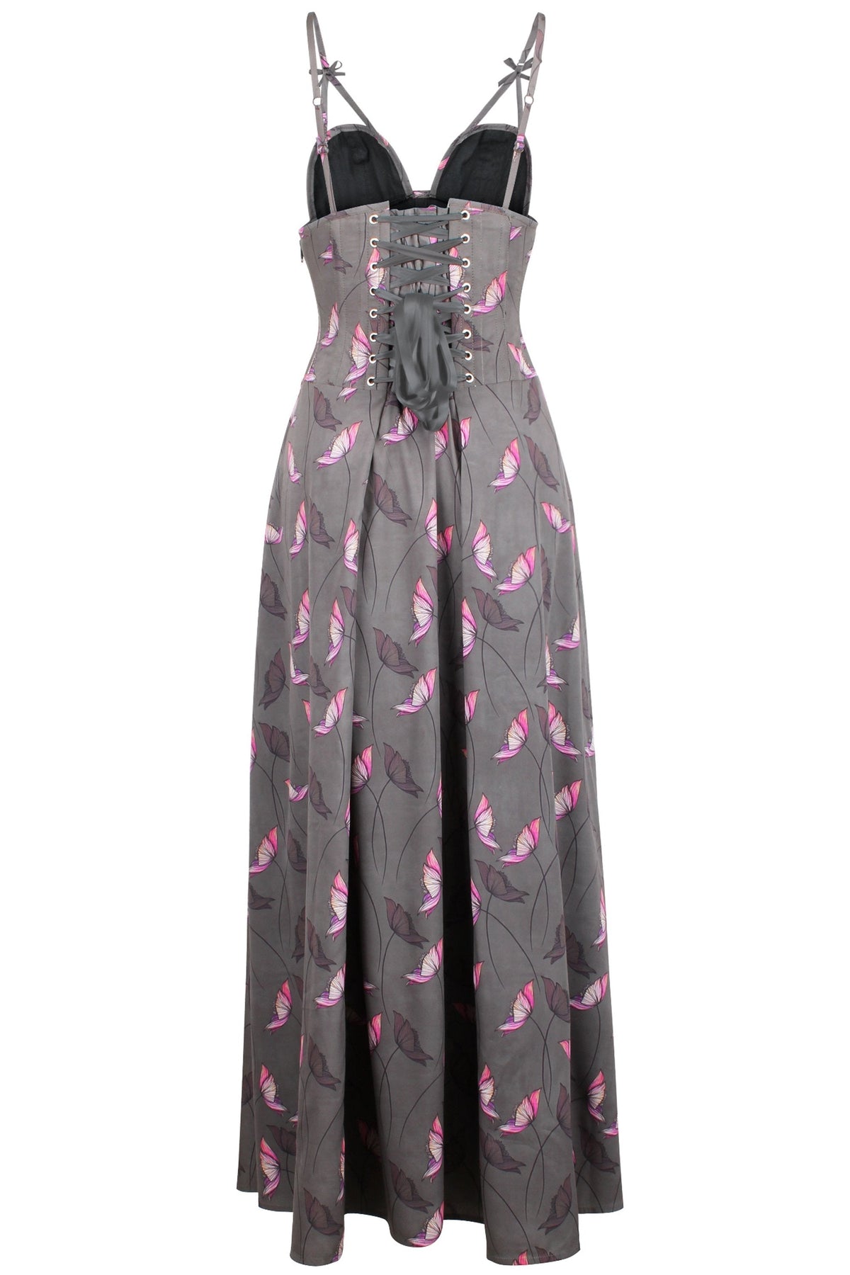 Full Steel Boned Corset Maxi Dress
