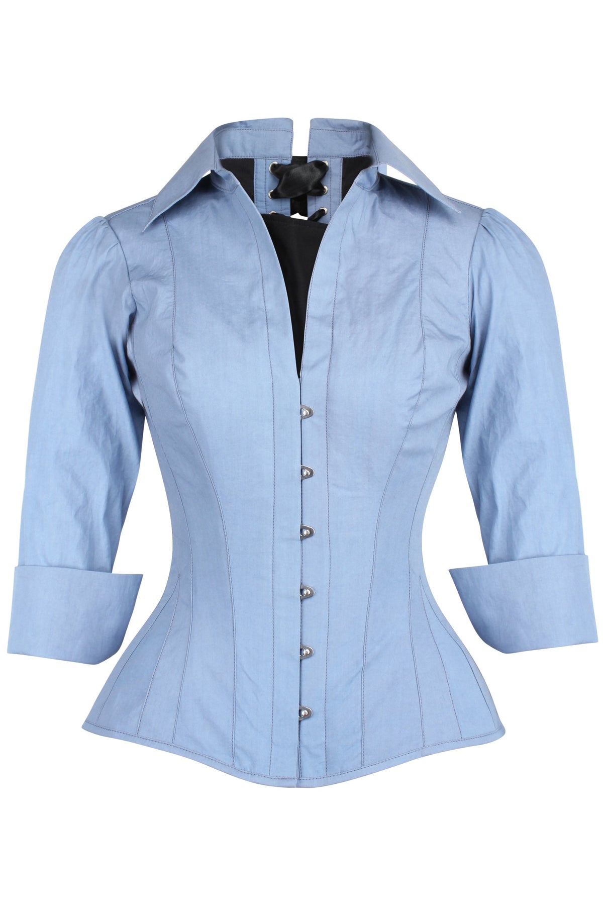 Powder Blue Corset Shirt