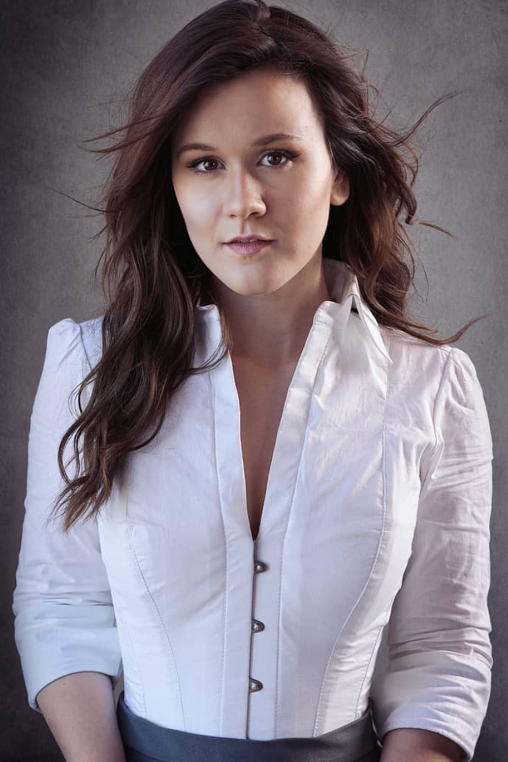 Full Steel Boned White Corset Shirt