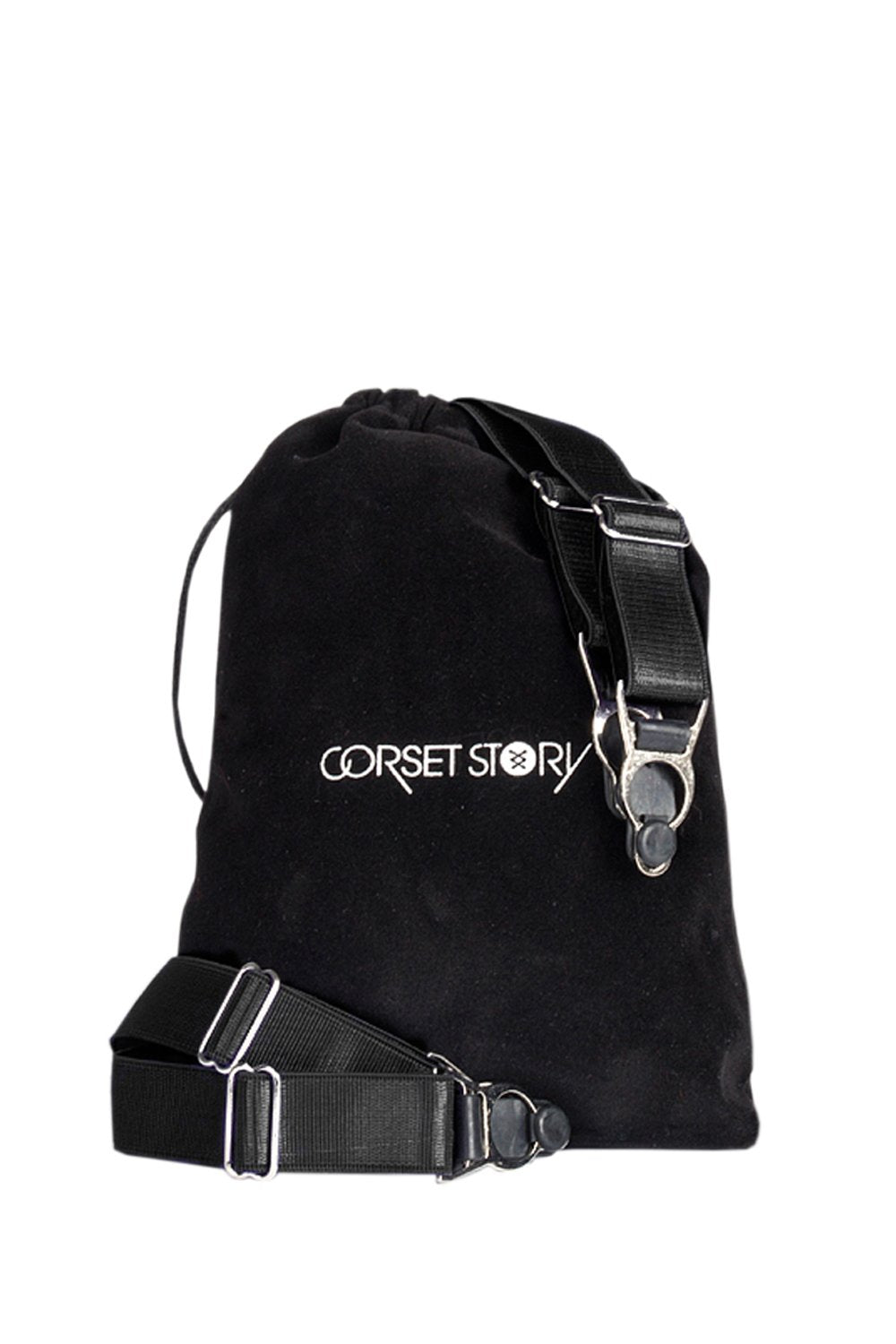 6 X Steel Suspender Clips In Black