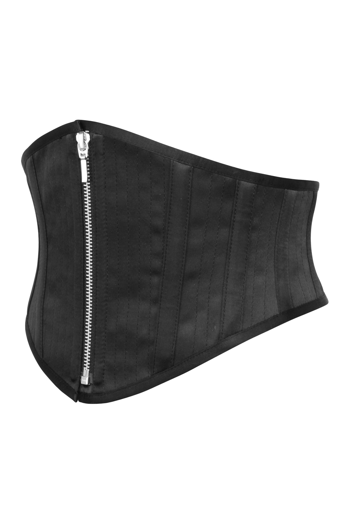 Black Satin Waspie Belt
