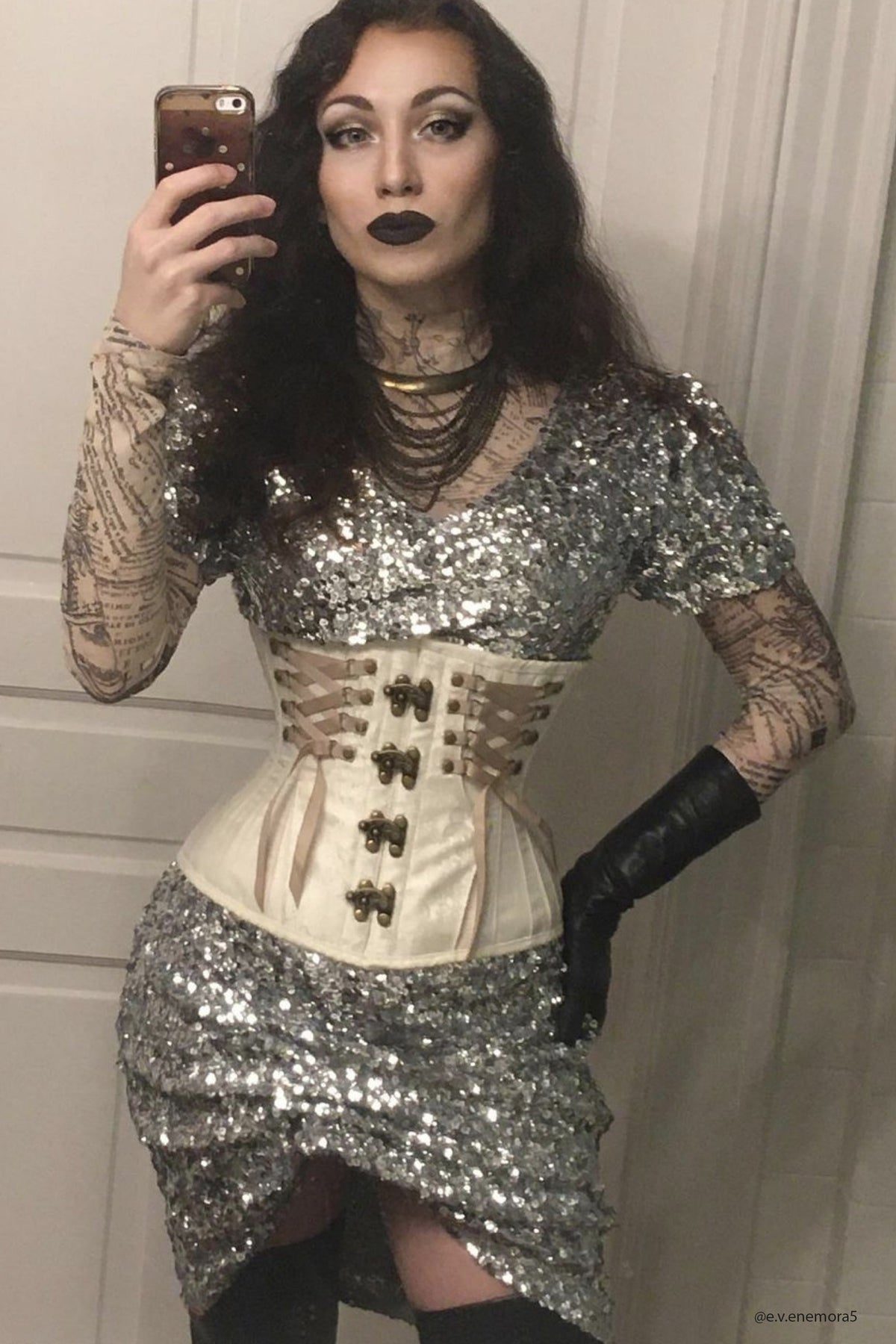 Ivory Underbust With Gold Detailing