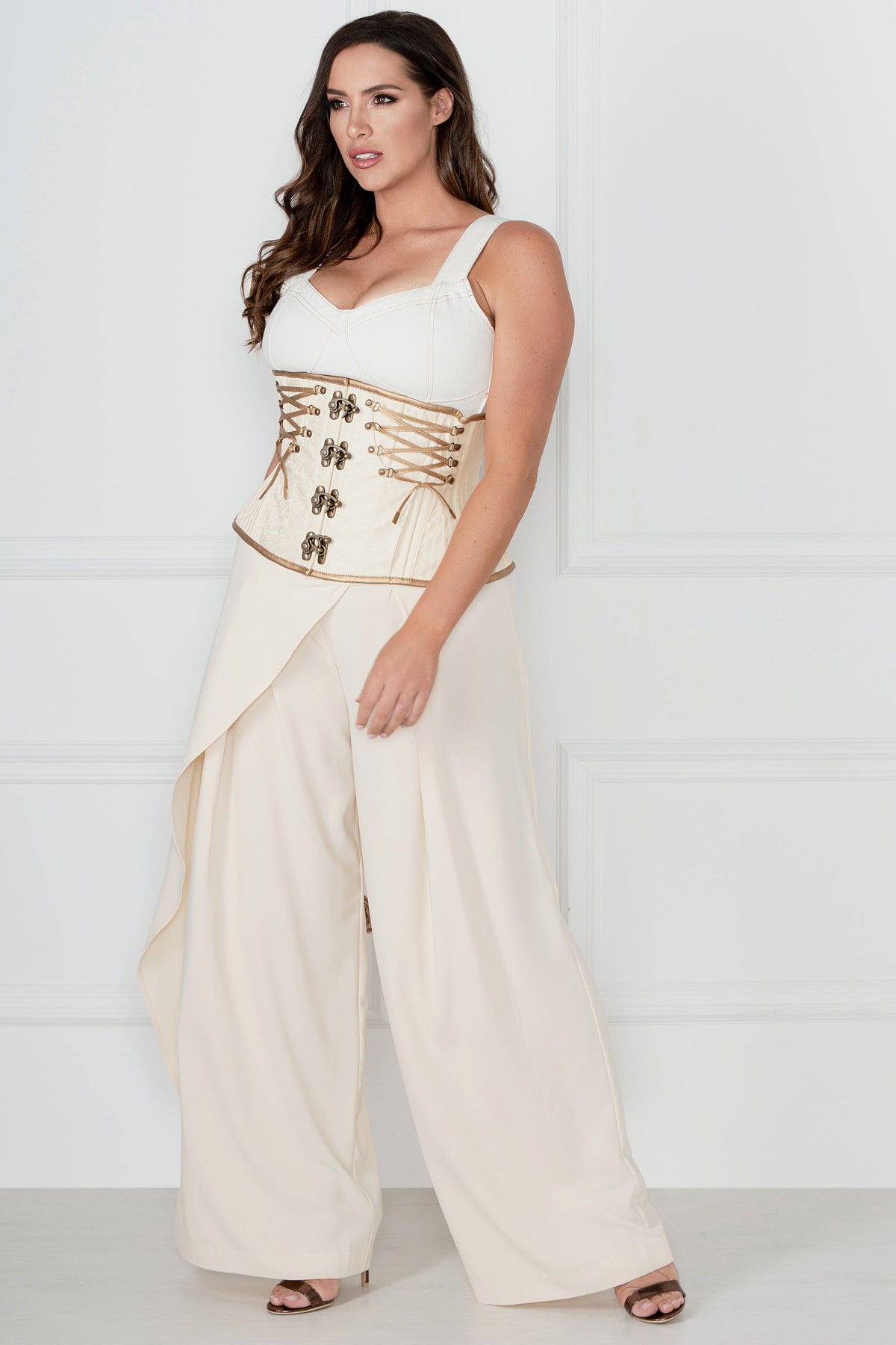 Ivory Underbust With Gold Detailing