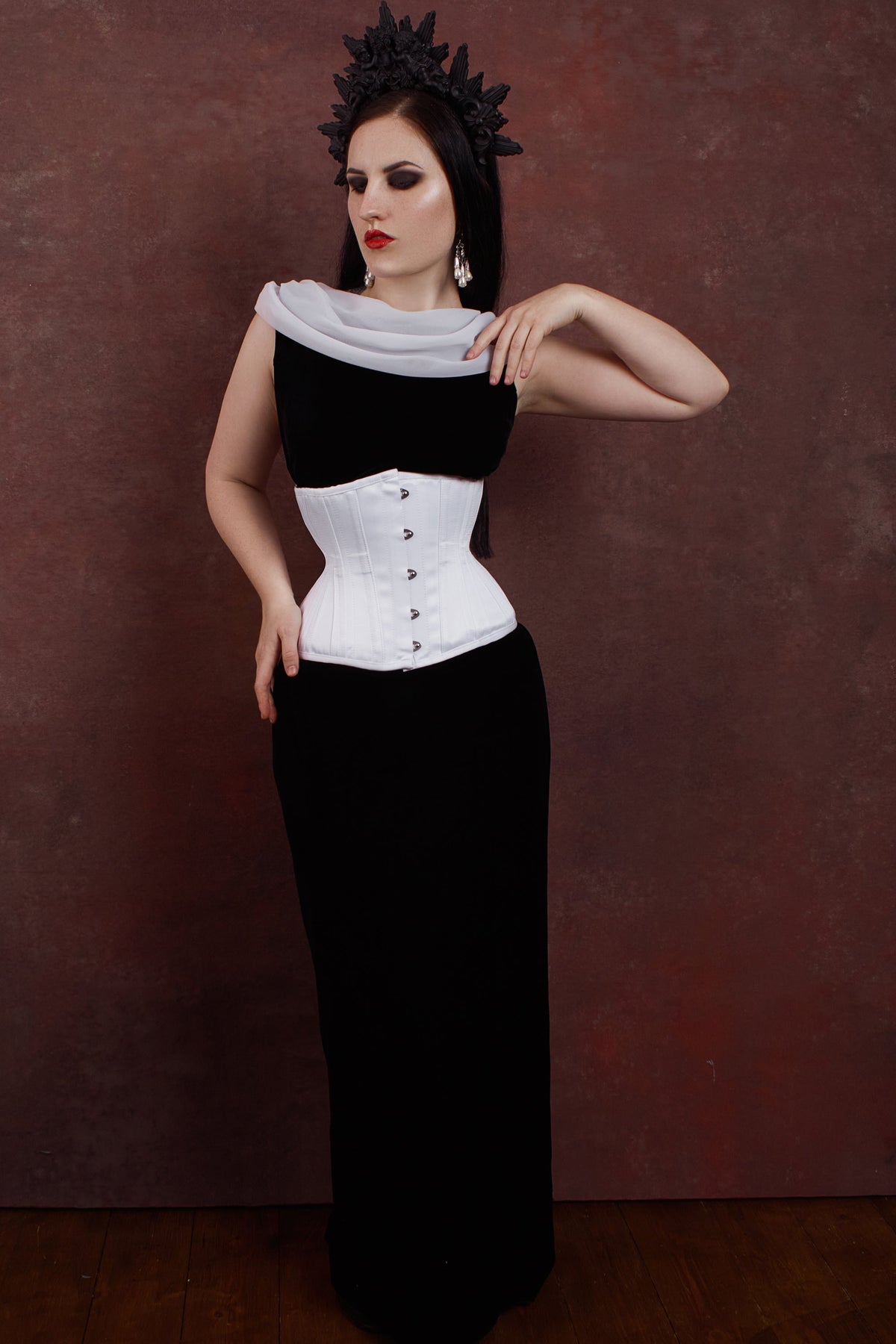 White Expert Waist Training Underbust Bridal Corset