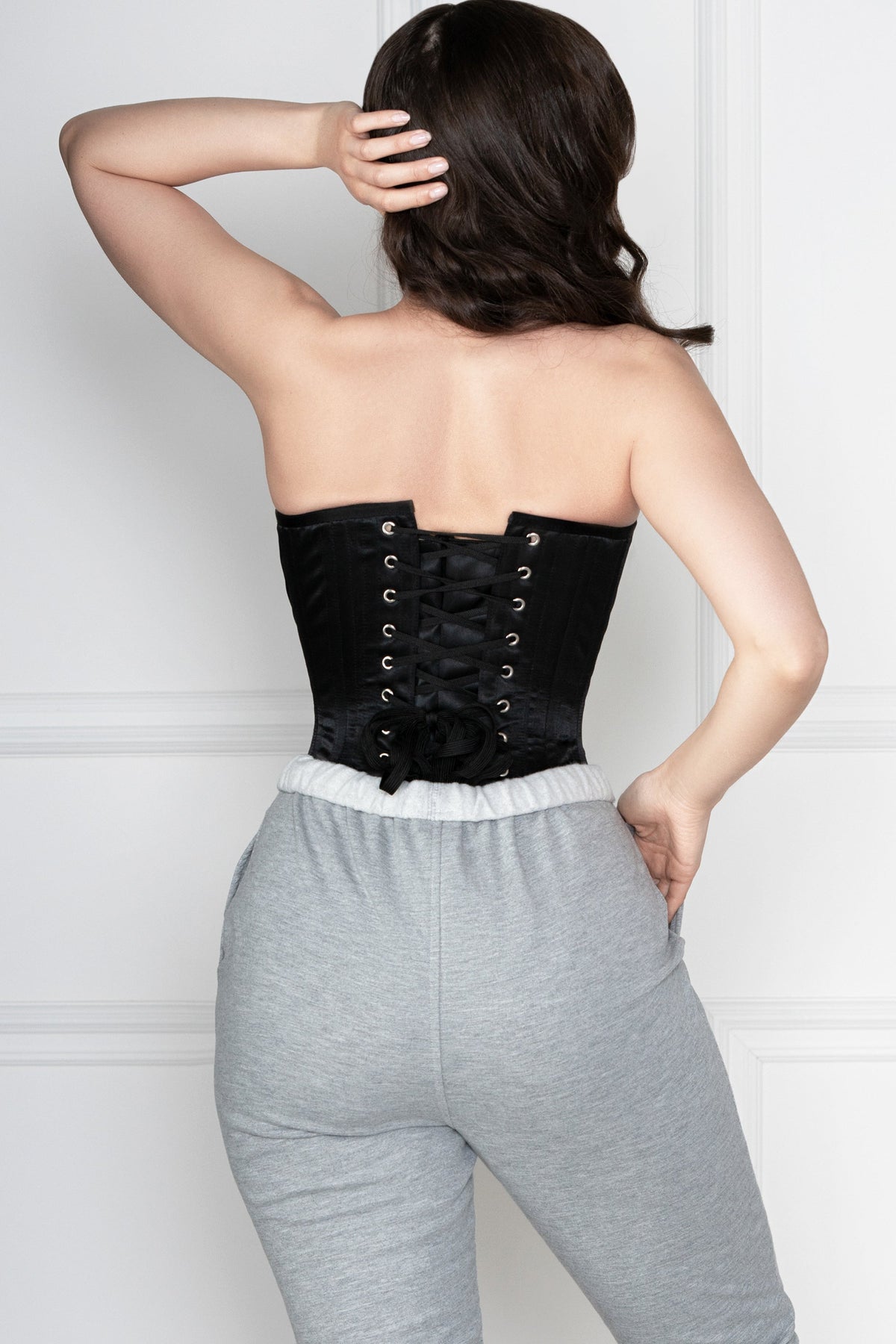 Black Waist Training Overbust Corset