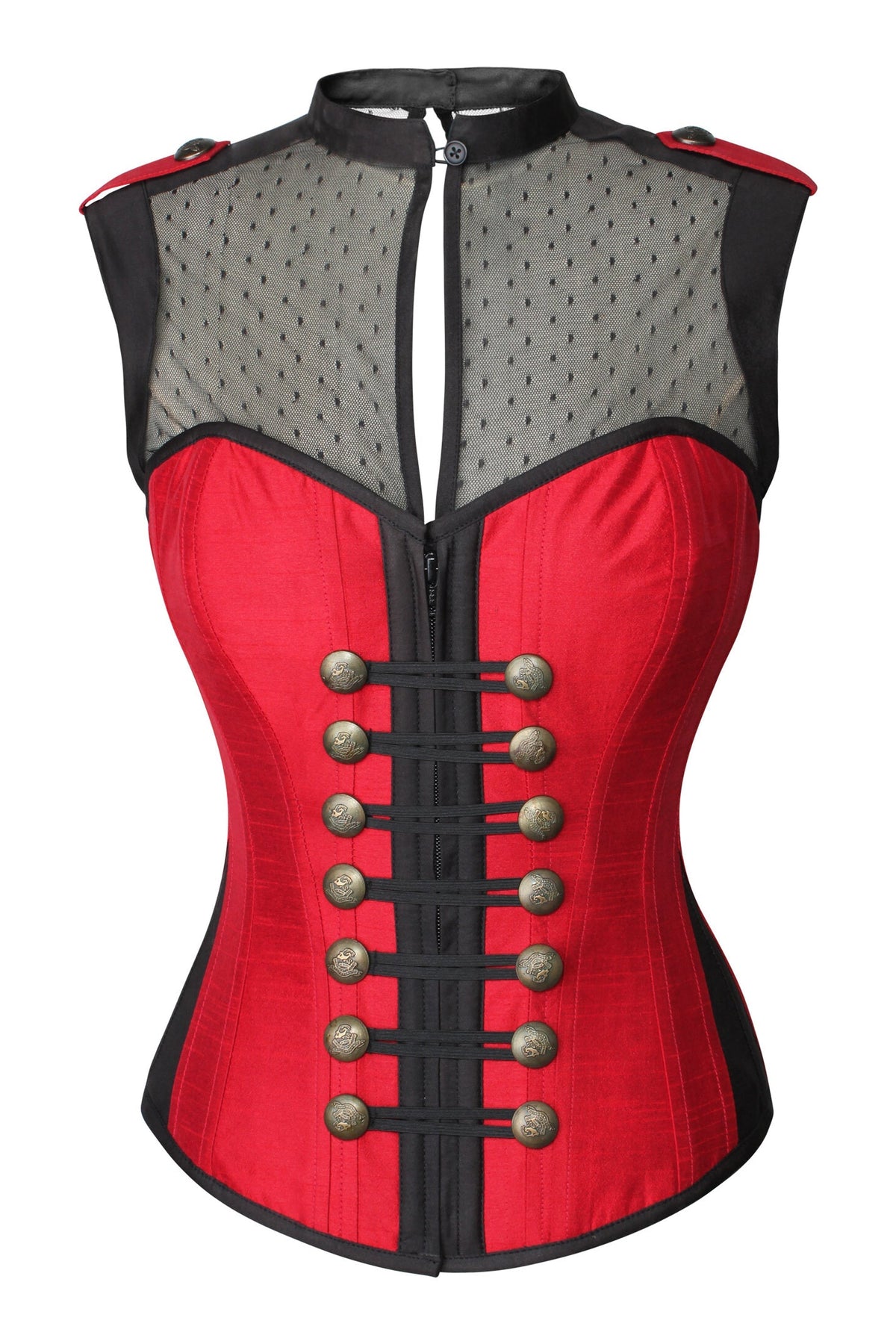 Military Inspired Corset Tunic Top