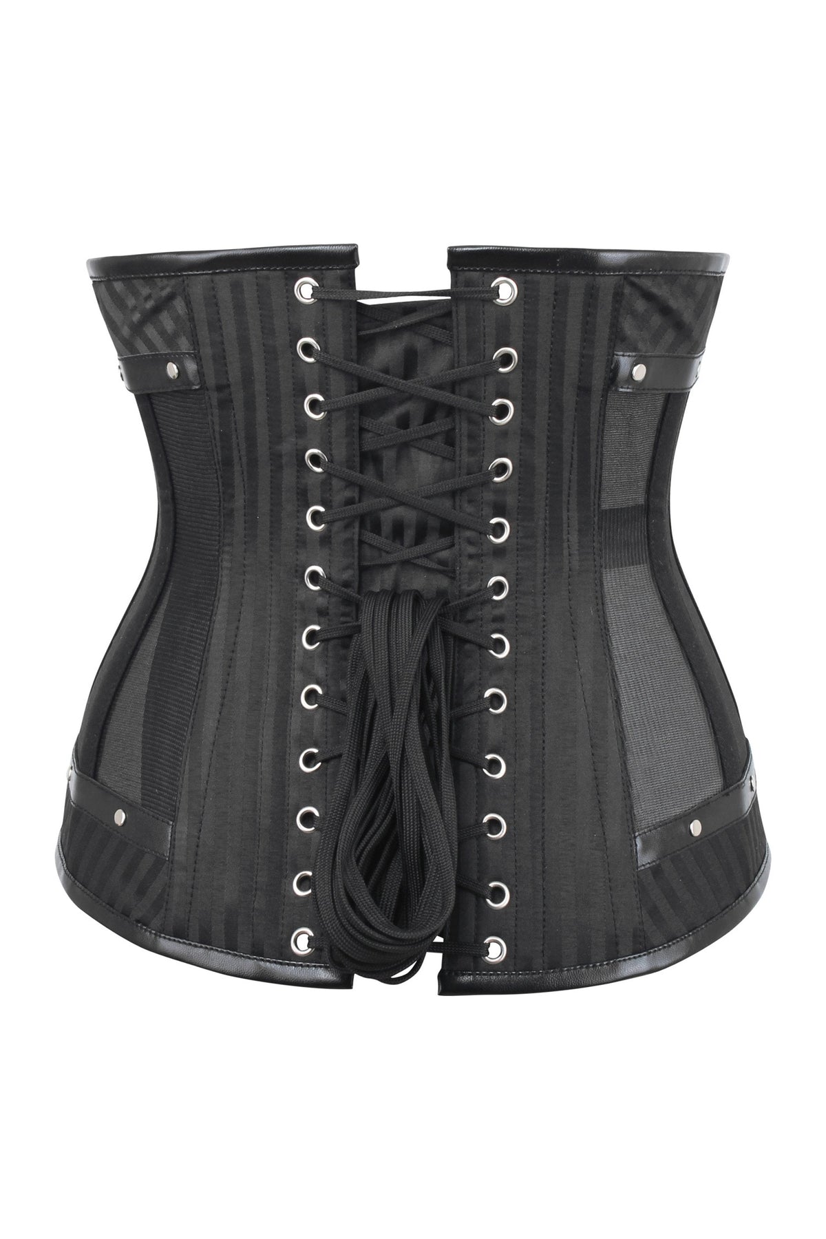 Black Mesh Steampunk Underbust