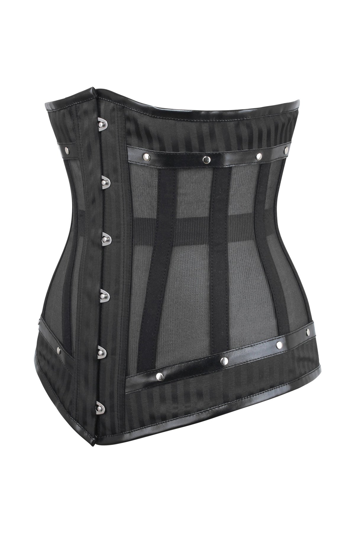 Black Mesh Steampunk Underbust