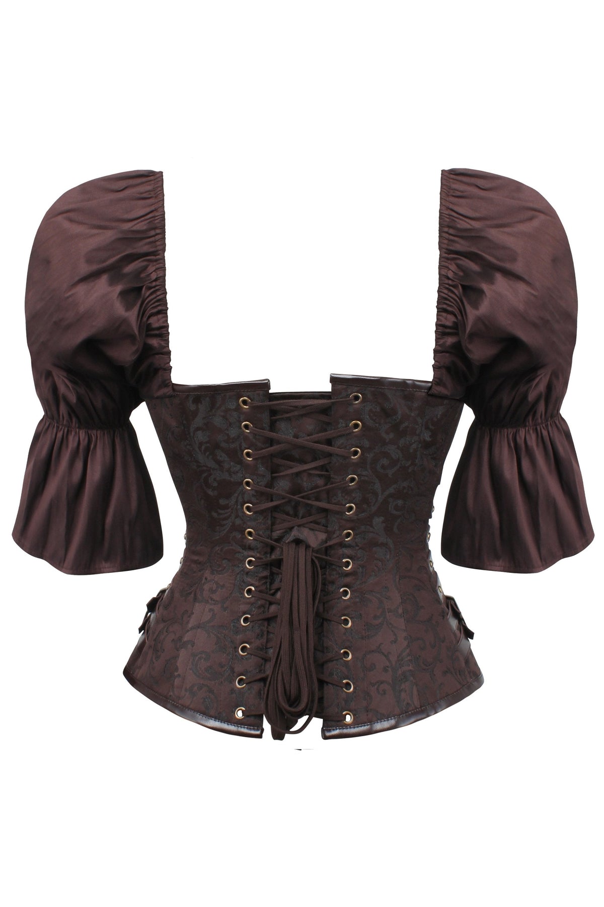 Steampunk Inspired Overbust With Short Flounce Sleeve
