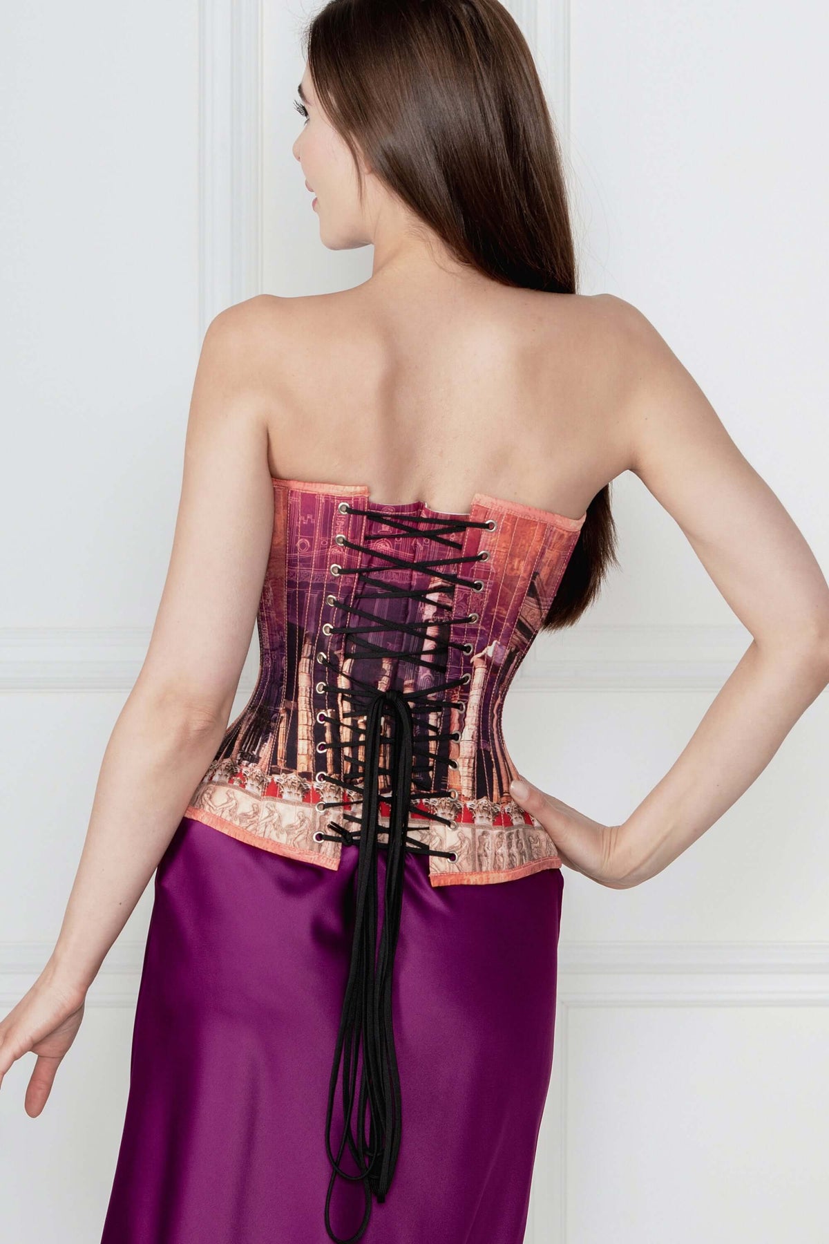 ARCHITECTURAL PRINT WAIST TAMING CORSET