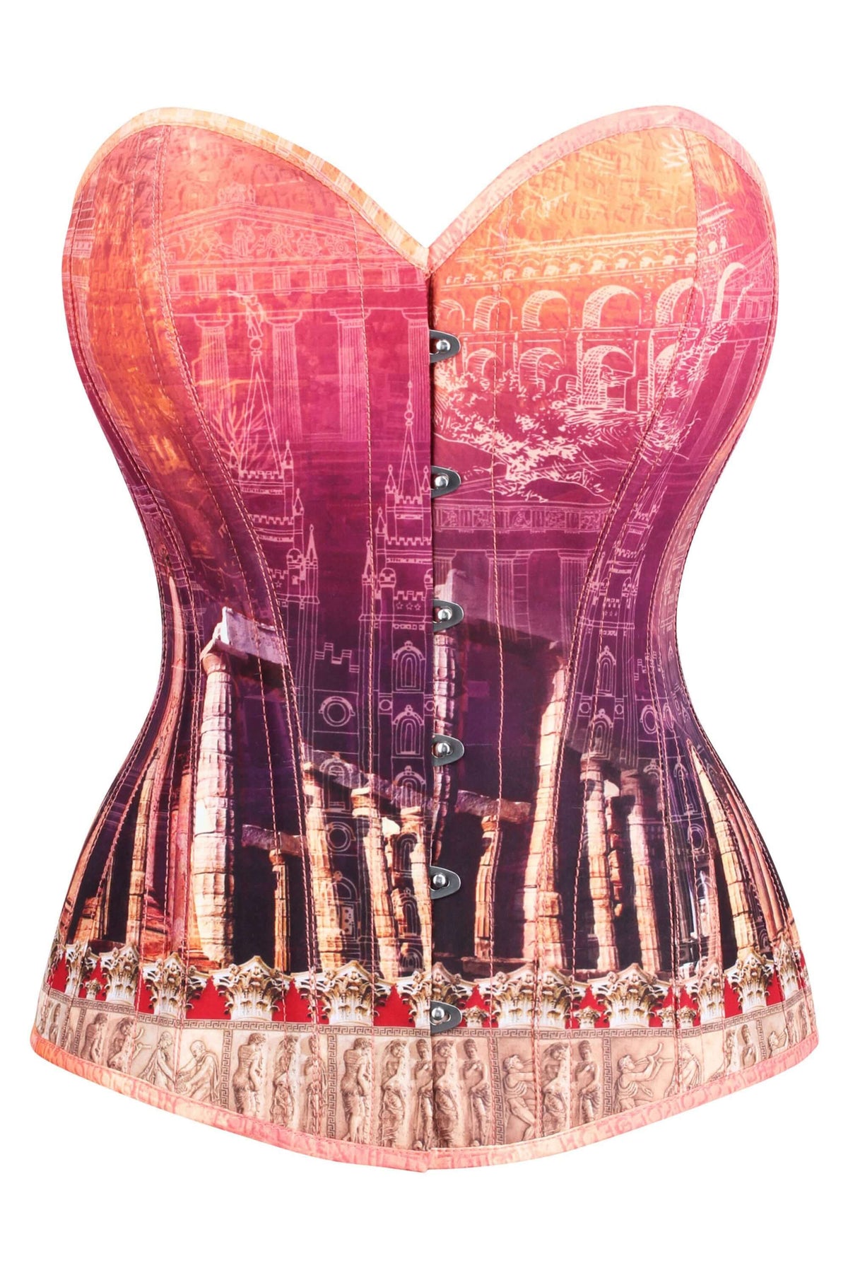 ARCHITECTURAL PRINT WAIST TAMING CORSET