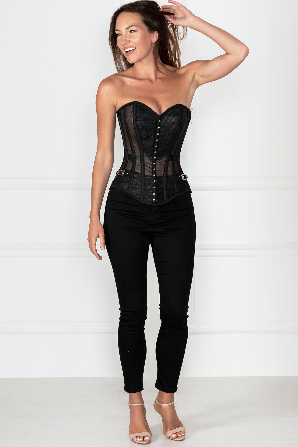 Lingerie Black Mesh Overbust