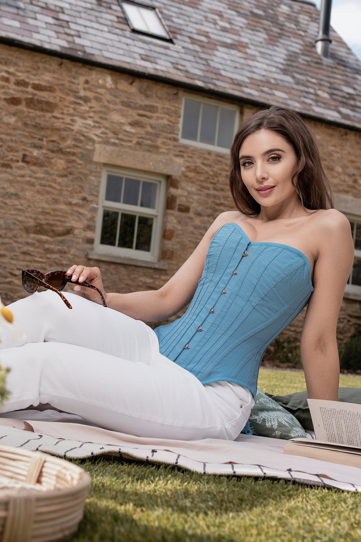 Historically Inspired 1800-1850 Cotton Overbust Corset