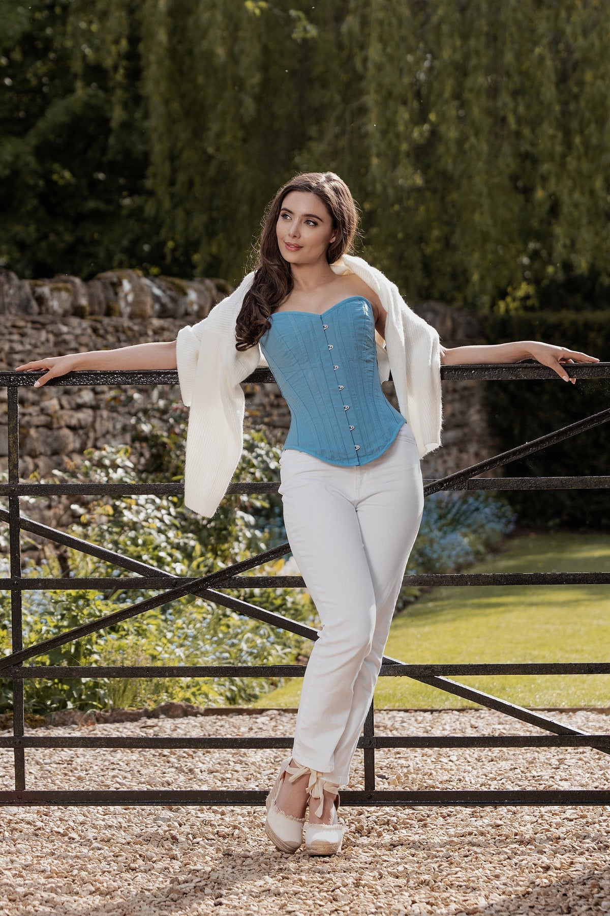 Historically Inspired 1800-1850 Cotton Overbust Corset