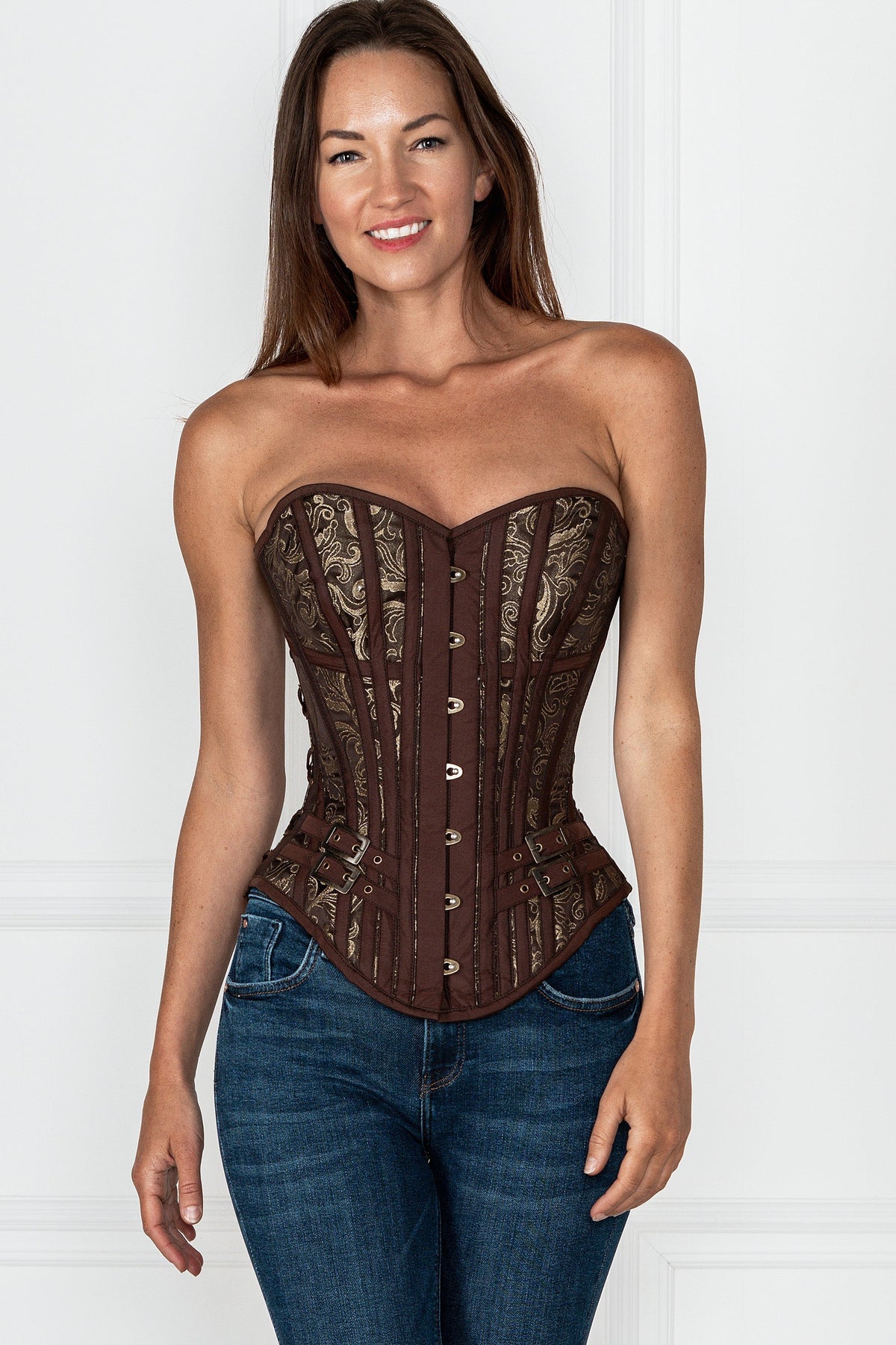 Steampunk LARP Overbust Corset With Buckles