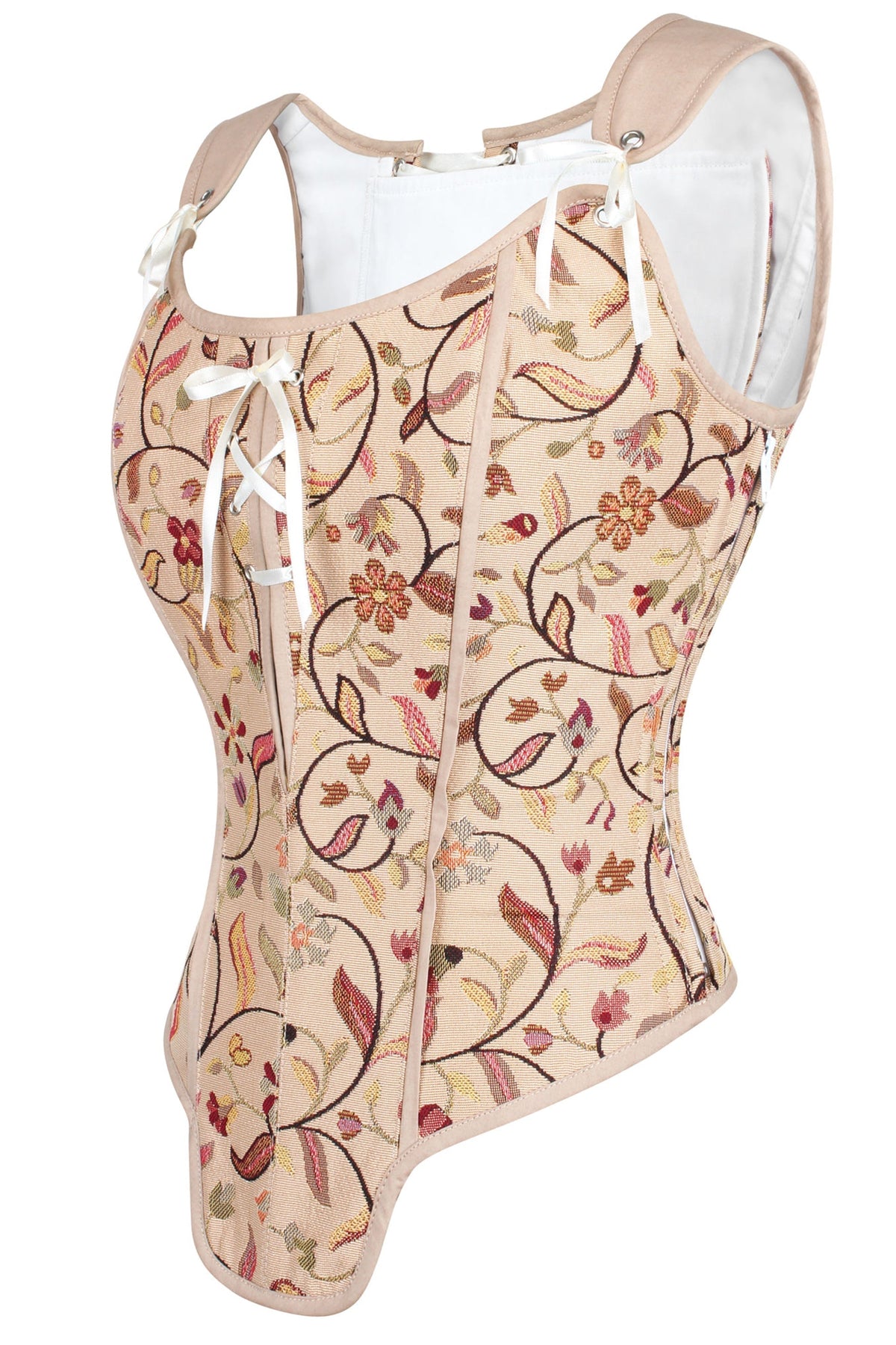Historic Brocade High Back Overbust Corset