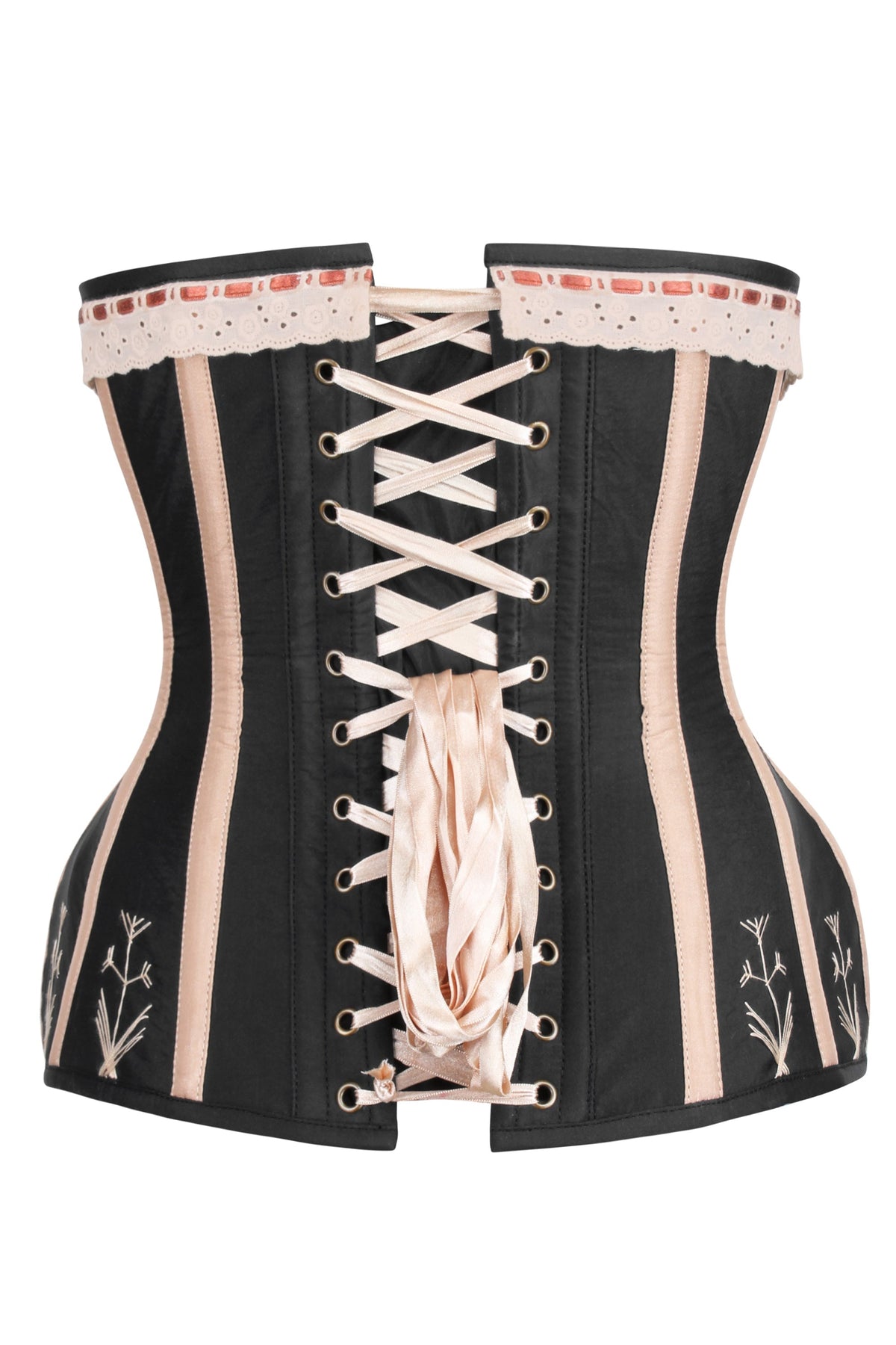 Historic Brocade Underbust Corset With Flossing