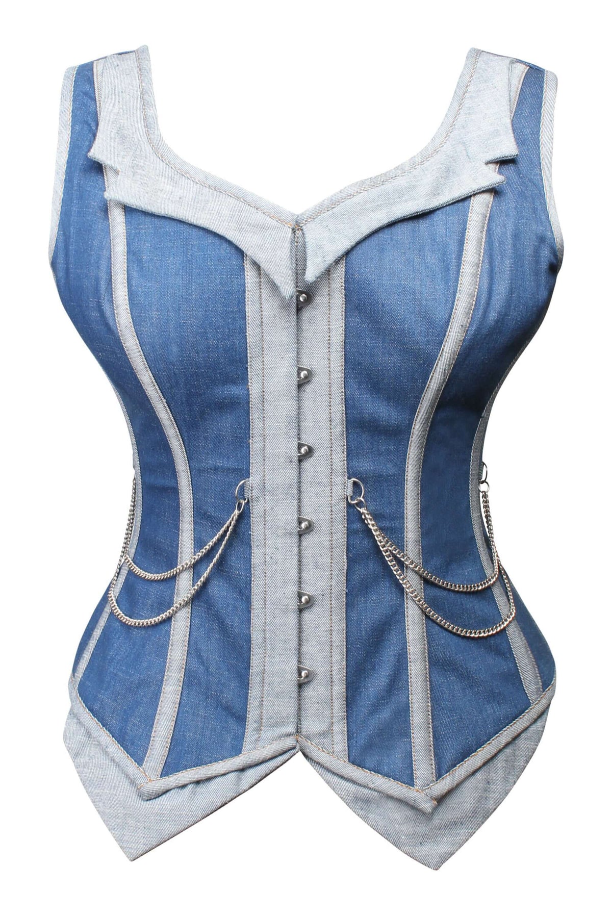 Double Denim WaistCoat Corset