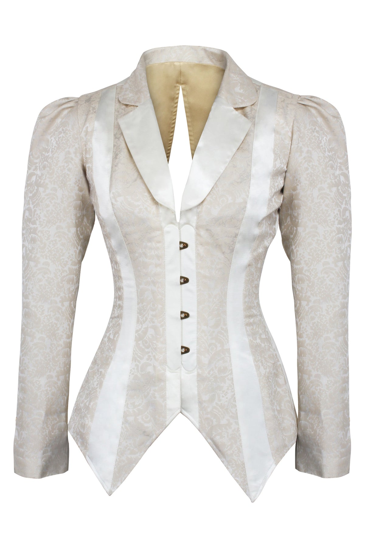 Ivory Corset Tuxedo Jacket