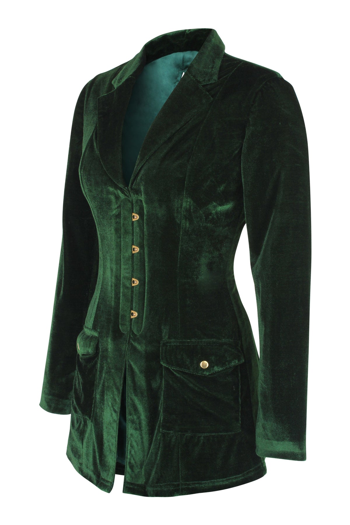 Green Velvet Corseted Jacket