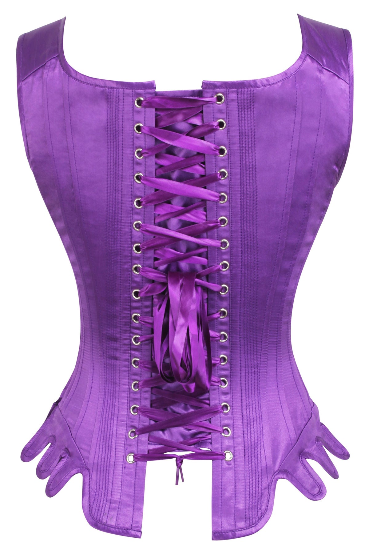 Historically Inspired Satin Overbust Corset In Violet