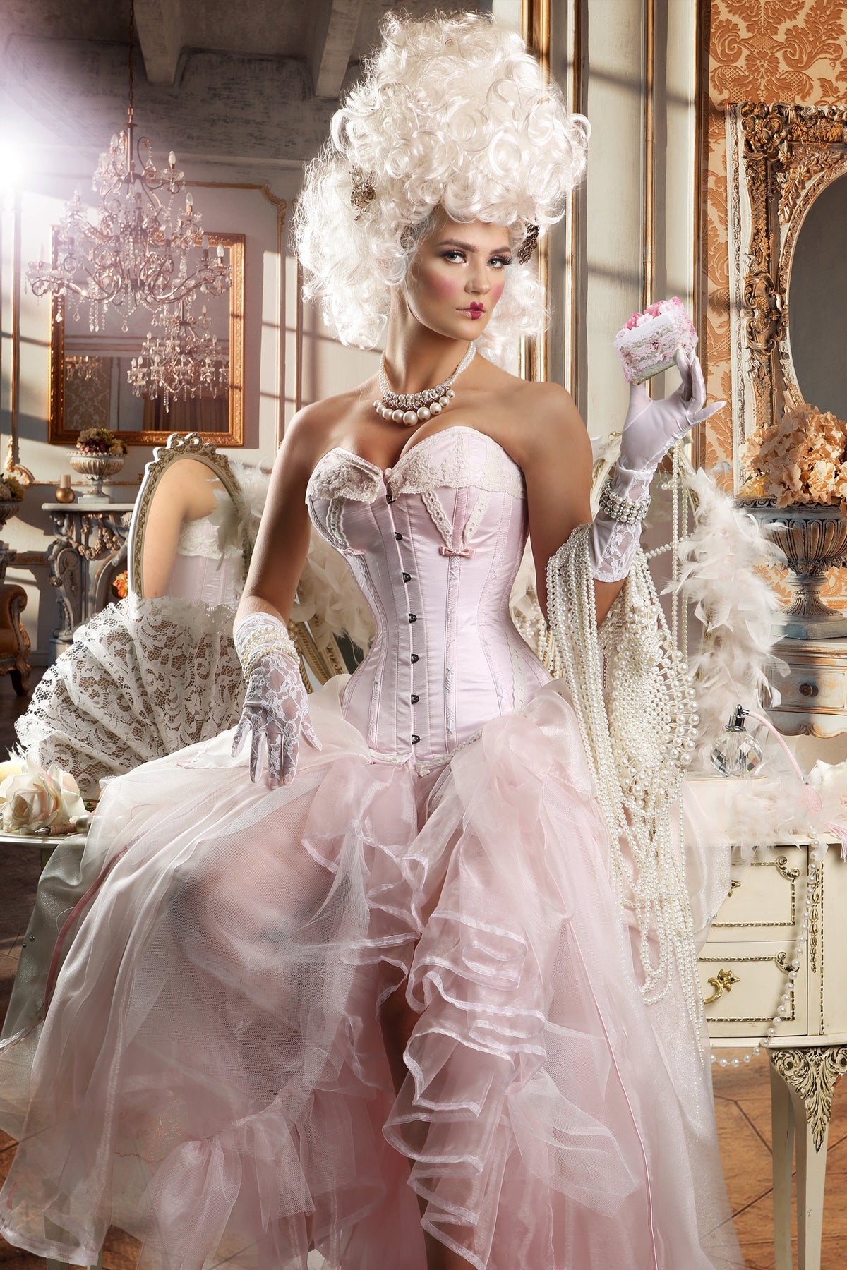 Historic Lace Corset Finished With Flossing