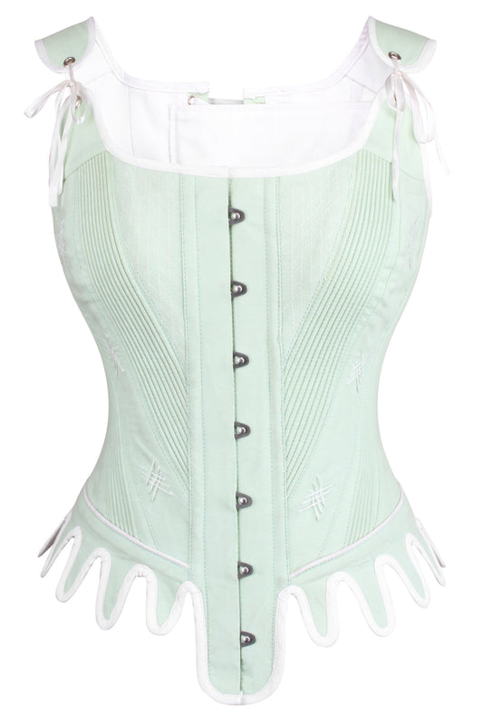 Historically Inspired Spearmint Corset Top