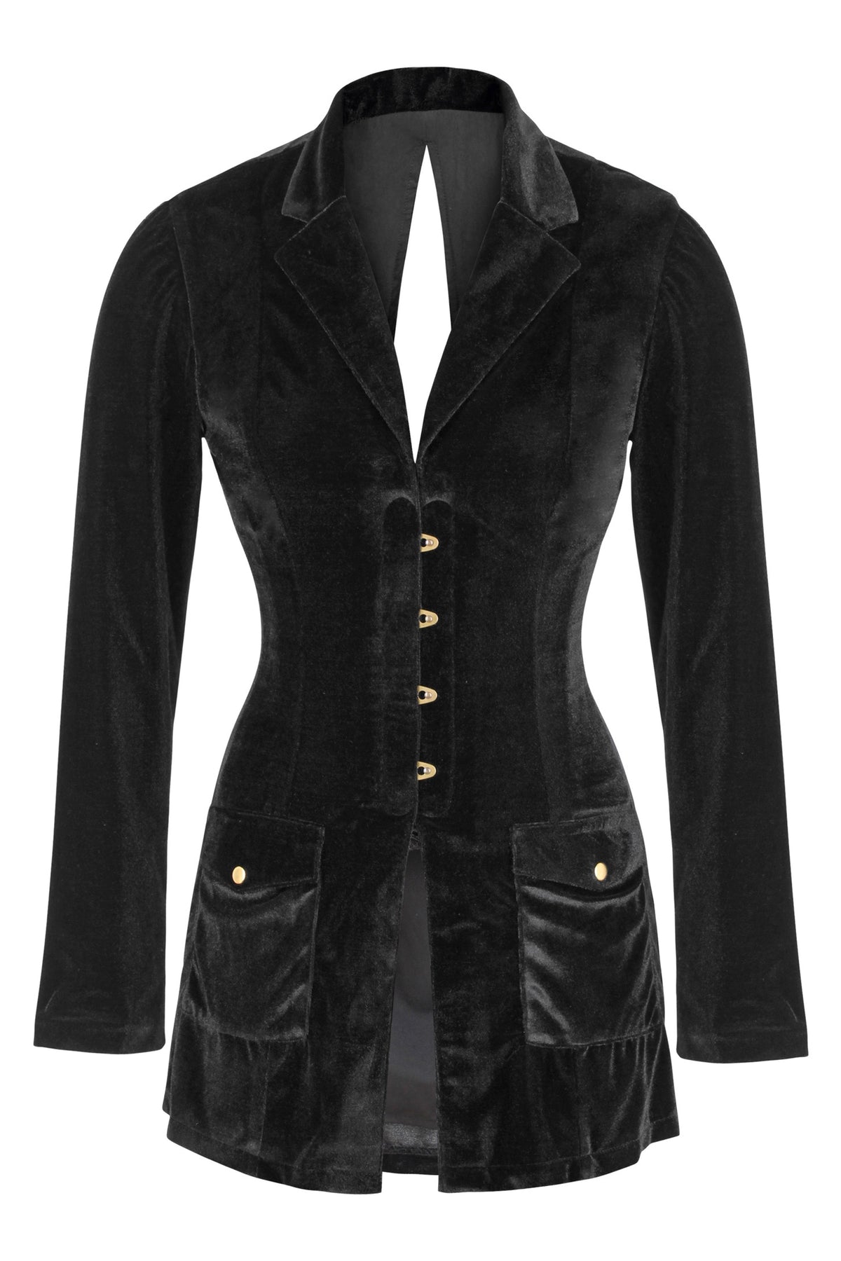 Black Velvet Corseted Jacket