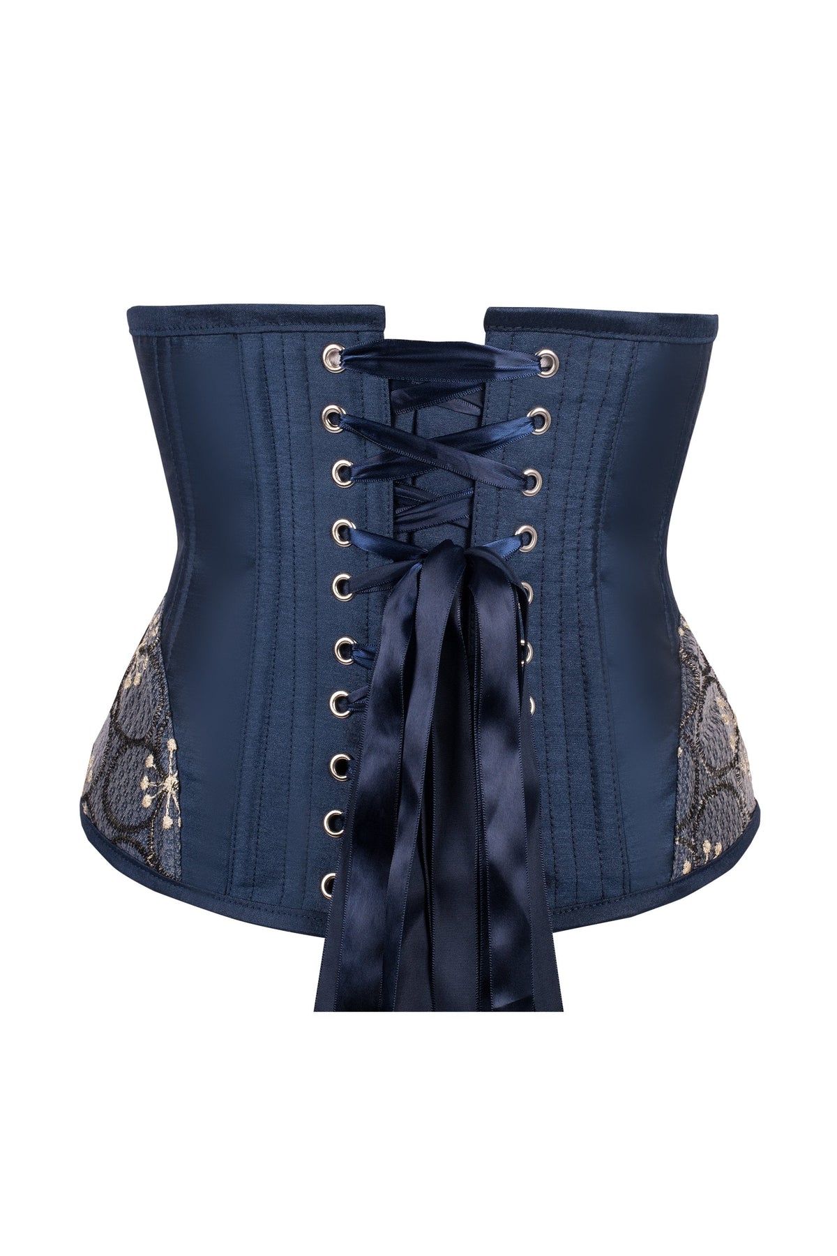 Midnight Blue Underbust With Shimmering Hip Panels