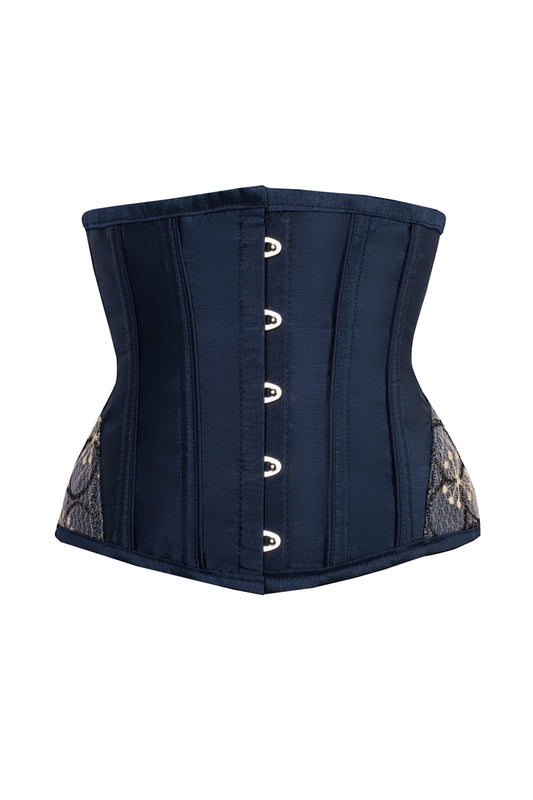 Midnight Blue Underbust With Shimmering Hip Panels