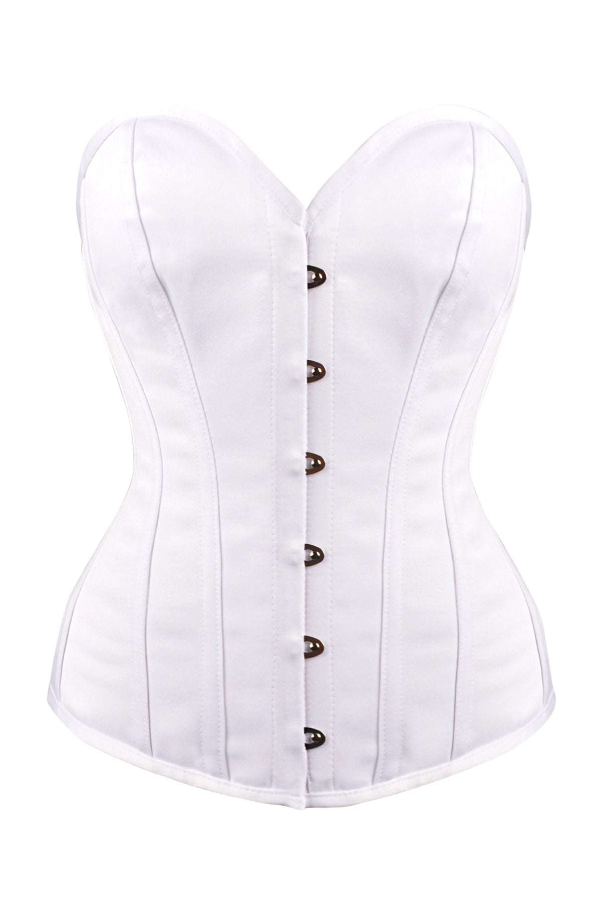 Instant Shape White Satin Overbust
