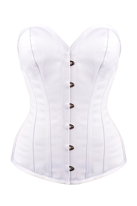 Instant Shape White Satin Overbust
