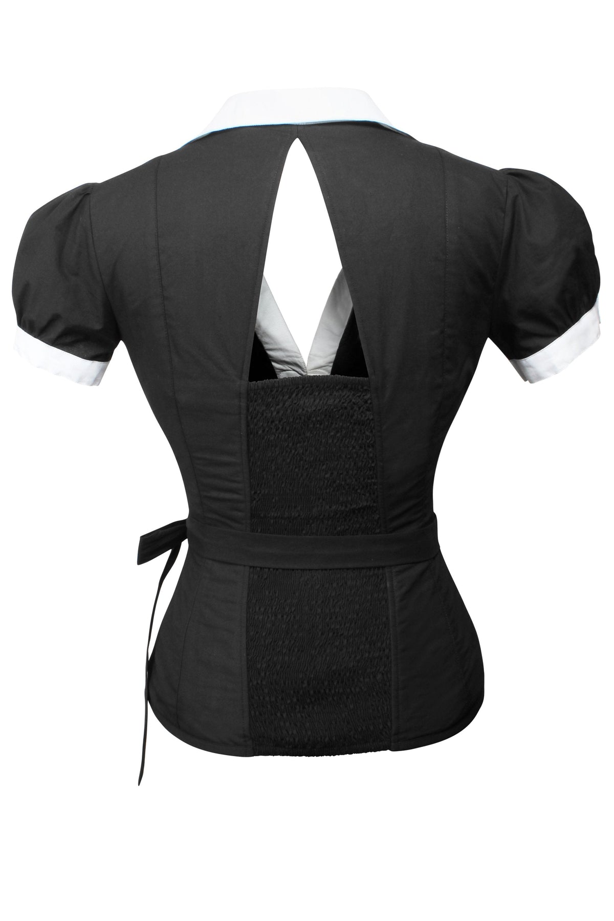 Black And White Monochrome Corset Shirt