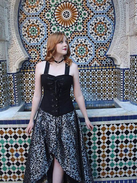 Vintage Inspired Overbust With Angled Panels And Shoulder Straps