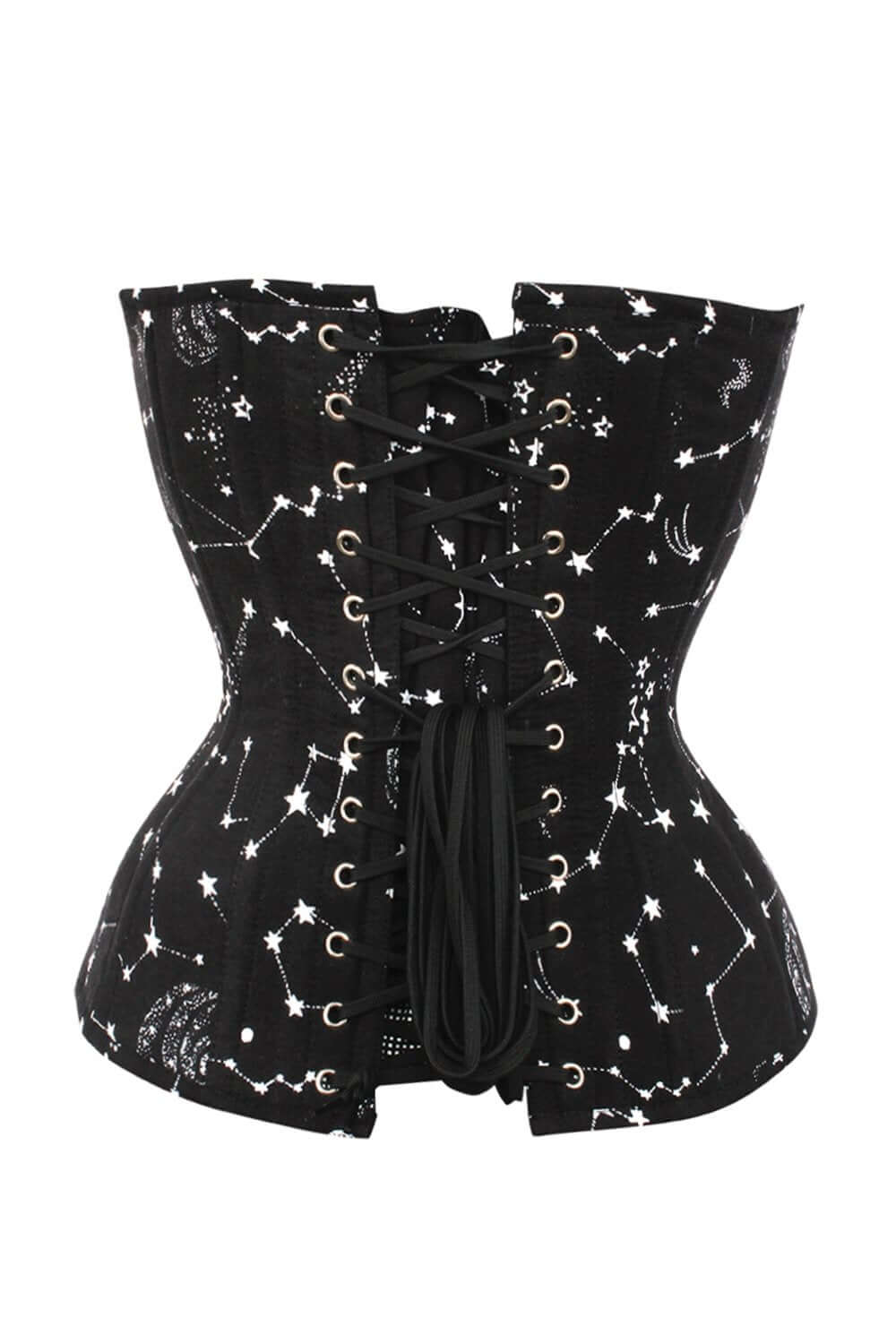 Astronomy Black Overbust Cotton Corset